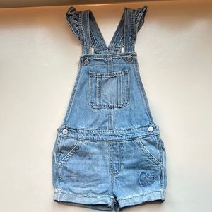 Gap Heart Ruffle Overalls - toddler girl size 5 - worn once